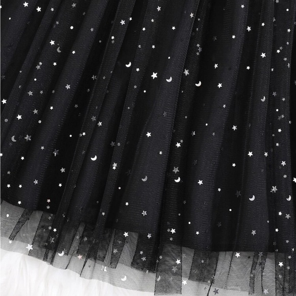 Girls Star Mesh Overlay Dress - Picture 3 of 3